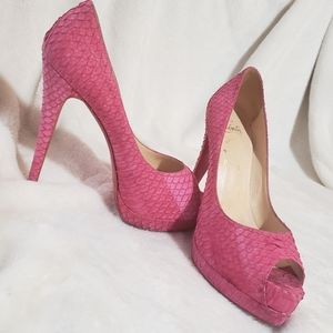 Christian Louboutin Peep Toe Platform Pumps